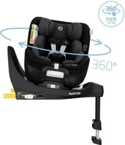 Maxi-Cosi Mica Pro Eco I-Size Autostoeltje - 360° Draaibaar - Gerecyclede Stoffen - Authentic Black - Vanaf De Geboorte Tot Ca. 4 Jaar -Baby Kinderwagen Serie Winkel 1037x1200