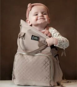 NanaBeebi Luiertas Rugzak Met Verschoonmatje - Beige Taupe - Inclusief Flessenwarmhouder - Kinderwagenhaken En Isoleervak -Baby Kinderwagen Serie Winkel 1057x1200