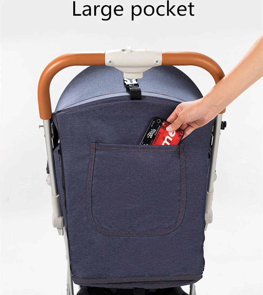 WOOSH New Buggy - Zwart - One Hand Folding - 3 Slaapstanden - Wandelwagen Tot 25 Kg - Regenhoes - Bekerhouder - Muggennet 6 WOOSH New Buggy - Zwart - One Hand Folding - 3 Slaapstanden - Wandelwagen Tot 25 Kg - Regenhoes - Bekerhouder - Muggennet - Afbeelding 6