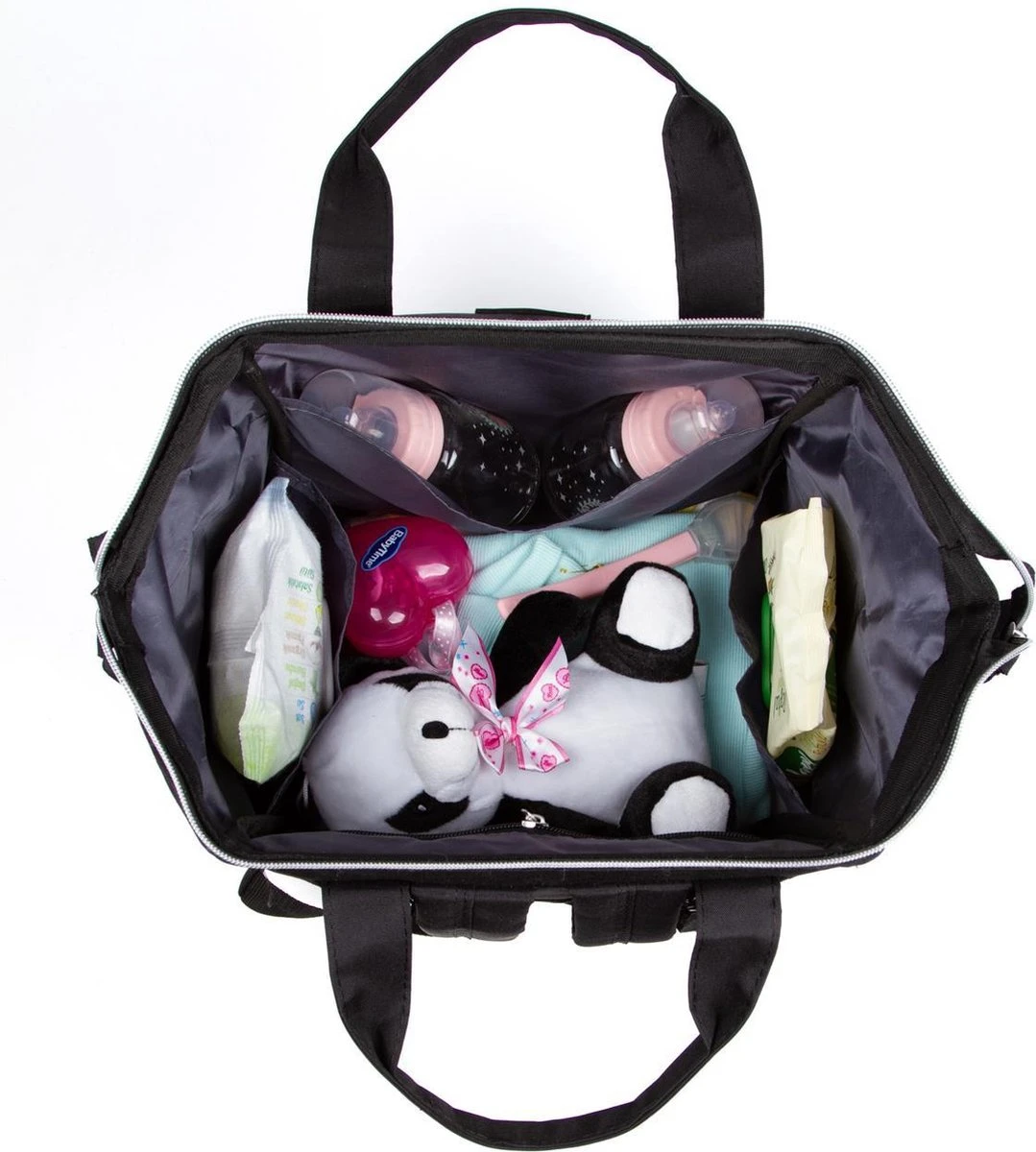 Pochon Baby - Luiertas Zwart - Thermosvakken - Kinderwagen Vriendelijk - Grote Capaciteit - 27,7 Liter 6 Pochon Baby - Luiertas Zwart - Thermosvakken - Kinderwagen Vriendelijk - Grote Capaciteit - 27,7 Liter - Afbeelding 6