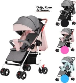 Child Supplies Buggy - Inklapbare Buggy - Baby Stroller - 3 In 1 - Kinderwagen - Roze