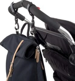 LÄSSIG Luiertas Rolltop Backpack Rugzak Incl Verschoningsmatje - Nacht Blauw -Baby Kinderwagen Serie Winkel 1119x1200 1