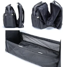 Luiertas - Multifuctioneel Luiertas 3 In 1 - Met Babybedje - Met Verschoningsmatje - Grijs - Met Usb - Met Verdikt Matras -Baby Kinderwagen Serie Winkel 1120x1200