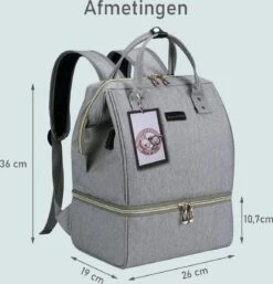 Rose & Ollie Kolftas Rugtas Grijs - Koeltas Moedermelk -Baby Kinderwagen Serie Winkel 1155x1200 4