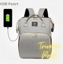 Luier- En Verzorgingstas - Luiertassen - Baby Rug Tas Met Isoleervak - Incl Flessen Verwarmer - Luiertas - Unisex/Jongens/Meisjes - Grijs - Luier Tas - Verzorgingstas Baby - Uitschuifbaar Verschoon/ Slaap Bedje - Incl Matrasje Baby - USB Poort -Baby Kinderwagen Serie Winkel 1185x1200 5