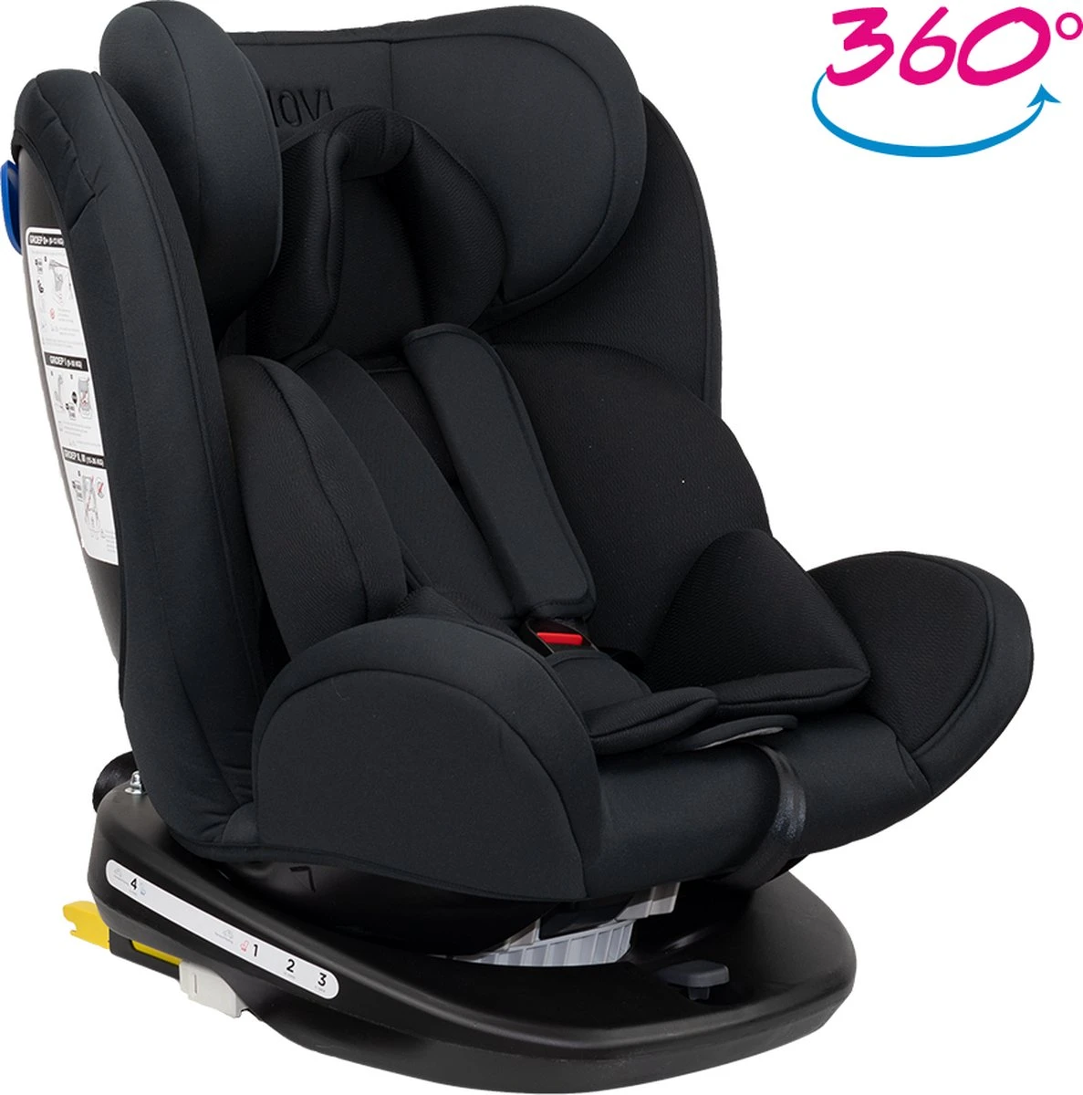 Autostoel Novi Baby® Goliath Premium 0-1-2-3 Isofix Rotation All Black 1 Autostoel Novi Baby® Goliath Premium 0-1-2-3 Isofix Rotation All Black