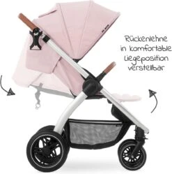 Hauck UpTown Buggy - Met één Hand Opvouwbaar - Roze -Baby Kinderwagen Serie Winkel 1190x1200 3