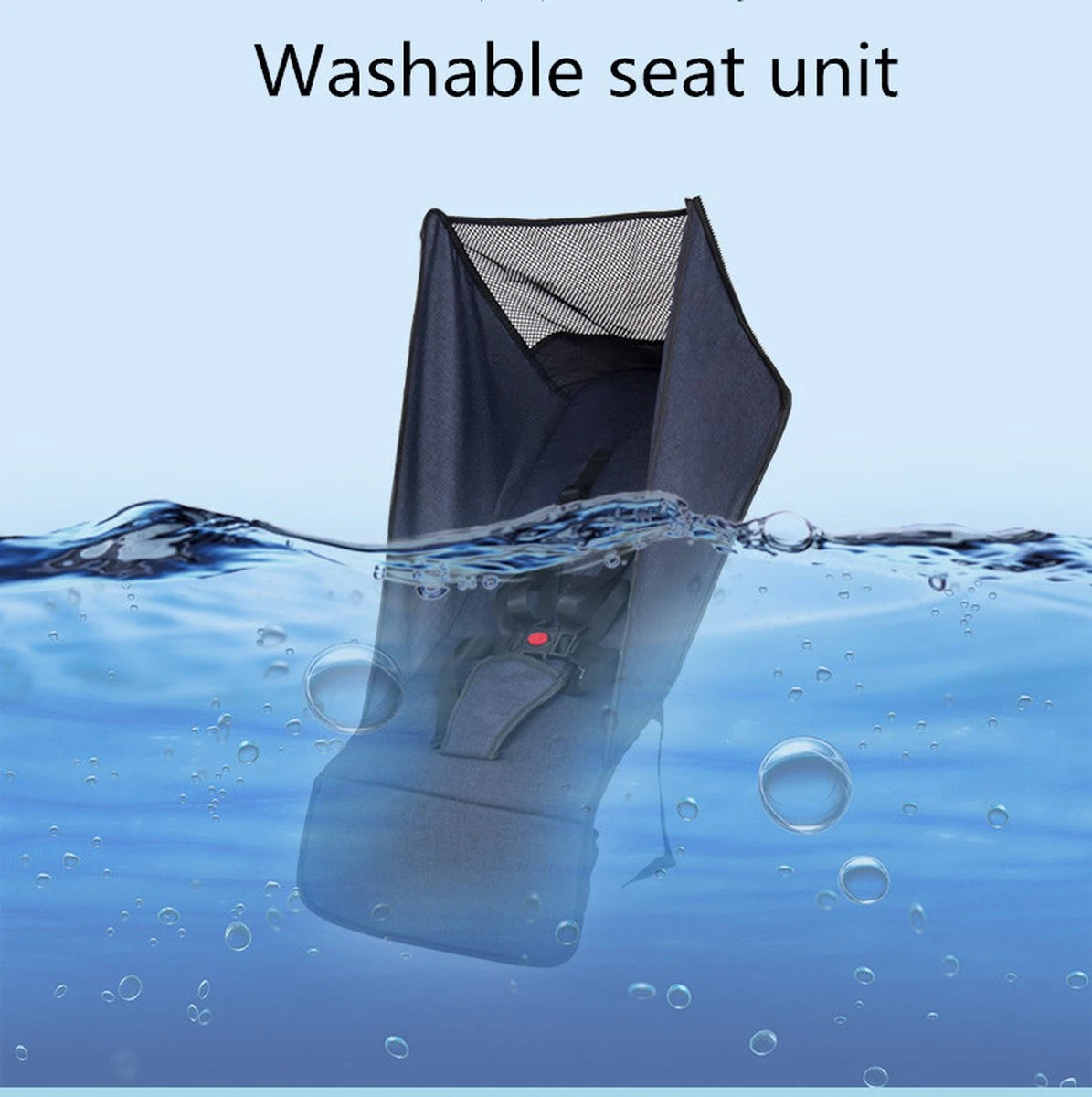 WOOSH New Buggy - Zwart - One Hand Folding - 3 Slaapstanden - Wandelwagen Tot 25 Kg - Regenhoes - Bekerhouder - Muggennet 10 WOOSH New Buggy - Zwart - One Hand Folding - 3 Slaapstanden - Wandelwagen Tot 25 Kg - Regenhoes - Bekerhouder - Muggennet - Afbeelding 10