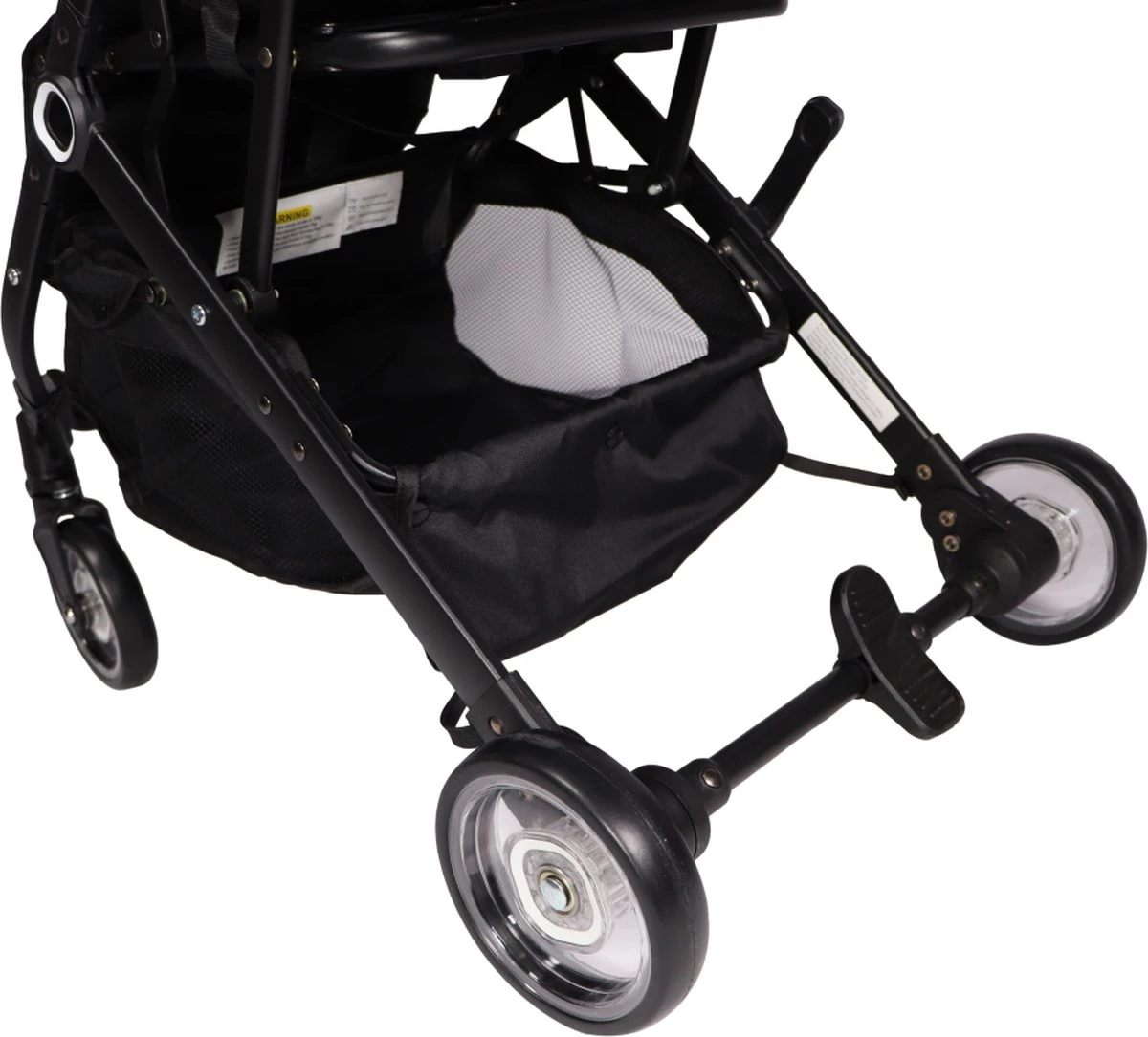Ding Vivo Wandelwagen - Zwart - Inklapbare Buggy - Inclusief Boodschappenmandje En Zonnekap 7 Ding Vivo Wandelwagen - Zwart - Inklapbare Buggy - Inclusief Boodschappenmandje En Zonnekap - Afbeelding 7