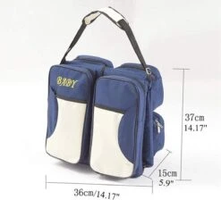 Merkloos Decopatent® Baby Bed - Luiertas - Reisbedje Voor Baby’s En Kleuters - Opvouwbare Reiswieg - Reisbed Met Matras - Reistas - Blauw -Baby Kinderwagen Serie Winkel 1200x1087 1