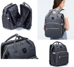 Luiertas - Multifuctioneel Luiertas 3 In 1 - Met Babybedje - Met Verschoningsmatje - Grijs - Met Usb - Met Verdikt Matras -Baby Kinderwagen Serie Winkel 1200x1090 1