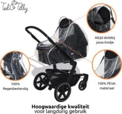 Universele Regenhoes Kinderwagen Met Kijkvenster – Buggy Hoes Universeel – Tegen Regen En Miezer Buggy – Doorzichtig -Baby Kinderwagen Serie Winkel 1200x1121 2