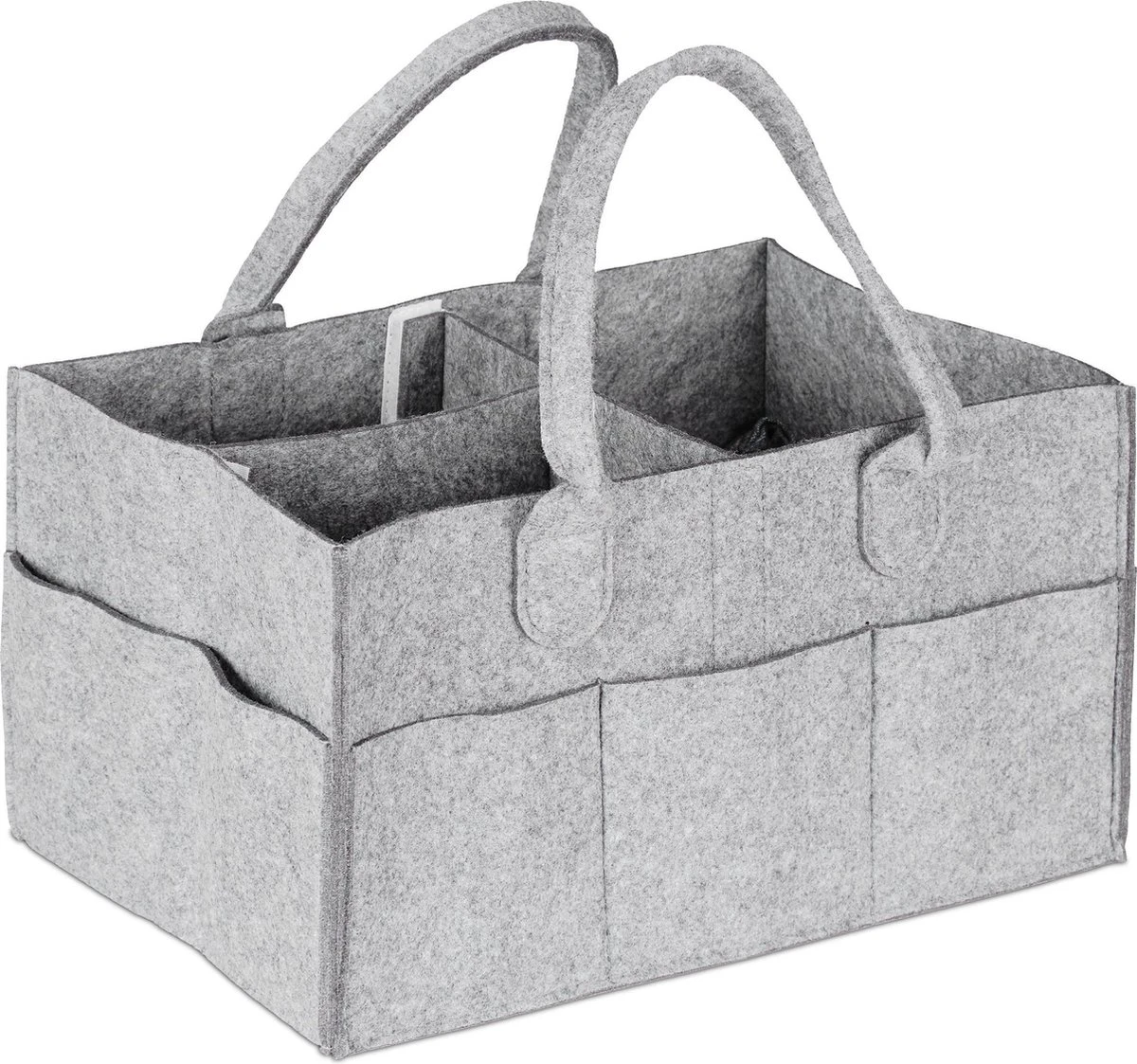 Relaxdays Luiertas Baby - Verzorgingstas Vilt - Organizer Luiers - Uitneembare Schotjes - Lichtgrijs 11 Relaxdays Luiertas Baby - Verzorgingstas Vilt - Organizer Luiers - Uitneembare Schotjes - Lichtgrijs - Afbeelding 11
