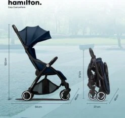 Hamilton By Yoop One Prime X1 Buggy - Premium Stroller Met One Hand Folding Technologie - Blauw - Lichte, Verstelbare En Wendbare Kinderwagen Met Vele Gemakken -Baby Kinderwagen Serie Winkel 1200x1126 5