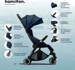 Hamilton By Yoop One Prime X1 Buggy - Premium Stroller Met One Hand Folding Technologie - Blauw - Lichte, Verstelbare En Wendbare Kinderwagen Met Vele Gemakken -Baby Kinderwagen Serie Winkel 1200x1127 1