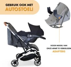 Deryan Luxe Rolo X2 Dubbele Buggy - Duo Buggy - Grijs -Baby Kinderwagen Serie Winkel 1200x1134 3