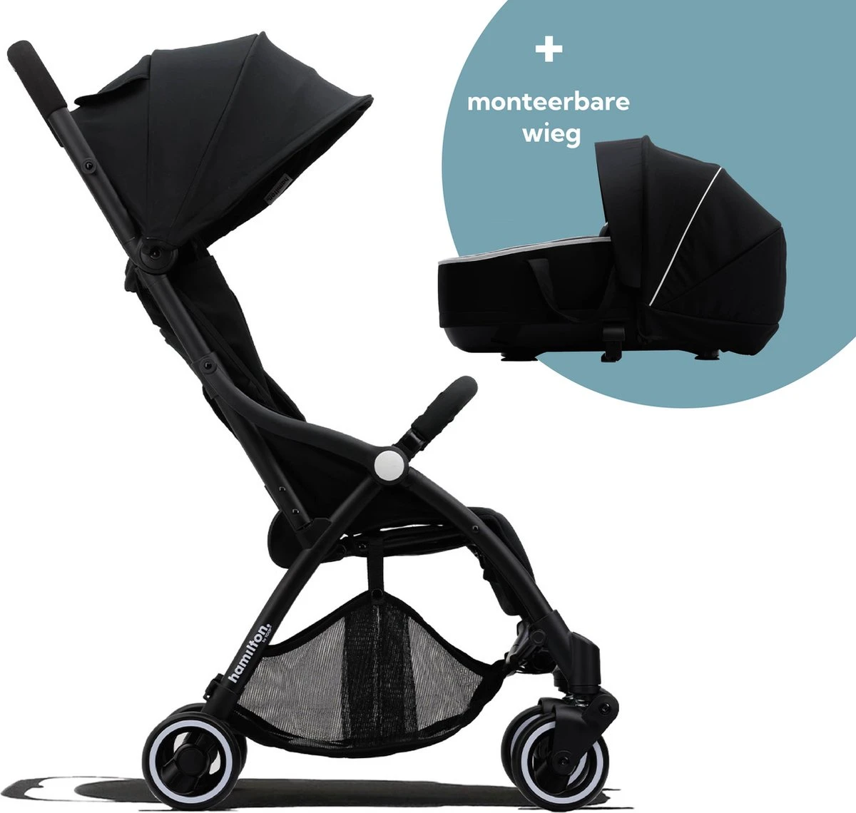 Hamilton By Yoop S1 Plus Buggy Met Monteerbare Premium Wieg – Nieuwer En Hoger 2023 Model - Stroller Met One Hand Folding Technologie – Zwart/Antraciet - Licht, Verstelbaar, Wendbaar - Geschikt Van 0 Maanden Tot 4 Jaar 1 Hamilton By Yoop S1 Plus Buggy Met Monteerbare Premium Wieg – Nieuwer En Hoger 2023 Model - Stroller Met One Hand Folding Technologie – Zwart/Antraciet - Licht, Verstelbaar, Wendbaar - Geschikt Van 0 Maanden Tot 4 Jaar