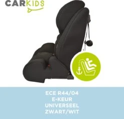 Carkids Verstelbaar Kinderautostoeltje Zwart En Wit | Kinderautostoel Groep 1-2-3 Met Isofix En Top Tether Connector | Kinderen Van 9 Maanden -12 Jaar | 9-36 Kg -Baby Kinderwagen Serie Winkel 1200x1150 1
