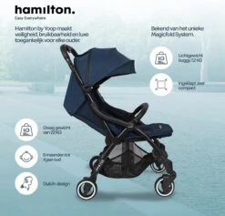 Hamilton By Yoop One Prime X1 Buggy - Premium Stroller Met One Hand Folding Technologie - Blauw - Lichte, Verstelbare En Wendbare Kinderwagen Met Vele Gemakken -Baby Kinderwagen Serie Winkel 1200x1153 4