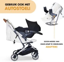 Deryan Luxe Rolo Luxe Lichtgewicht Buggy - Zoo Creme 30 Deryan Luxe Rolo Luxe Lichtgewicht Buggy - Zoo Creme -Baby Kinderwagen Serie Winkel 1200x1167 6