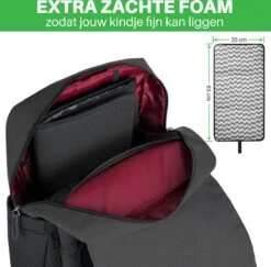 Brisby Slijtvaste Luiertas – Verzorgingstas - Two Tone Zwart En Donkergrijs - Inclusief Verschoonmatje - Isoleervakken - Met Geïntegreerde Kinderwagen Haken -Baby Kinderwagen Serie Winkel 1200x1179 1