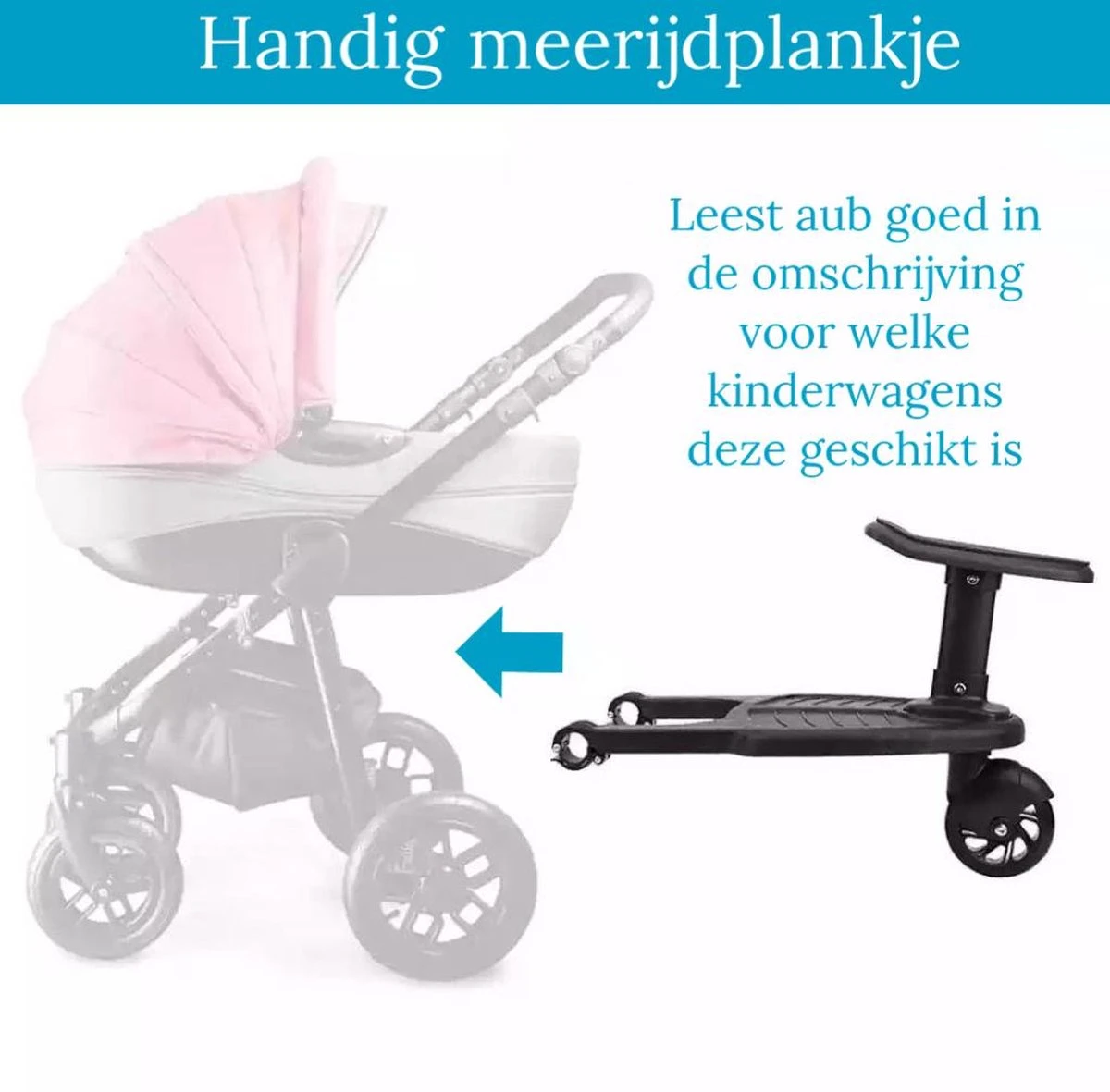 Vosoi - Meerijdplankje - Kinderwagen - Buggy's - Zitje - Onderweg - 1 Wiel - Kinderwagen Accessoires 6 Vosoi - Meerijdplankje - Kinderwagen - Buggy's - Zitje - Onderweg - 1 Wiel - Kinderwagen Accessoires - Afbeelding 6