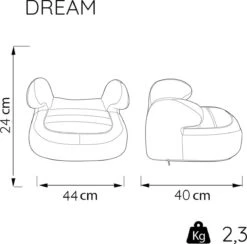 Nania - Zitverhoger Dream Luxe - Groep 2/3 (van 15 Tot 36 Kg) - 3 Tot 12 Jaar - Grijs -Baby Kinderwagen Serie Winkel 1200x1186 1