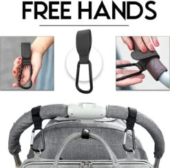 BOTC Kinderwagen Tassenhaakjes - Leer - Haakjes Voor Tassen - Set Van 2 - Leather - Extra Stevig - Buggy Haakjes - Zwart -Baby Kinderwagen Serie Winkel 1200x1186 2