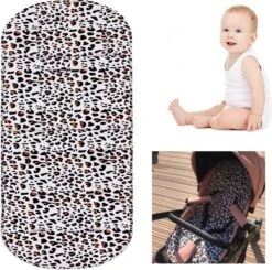 Merkloos Allernieuwste Buggy Inleg Kussen Panter Print - Tweezijdig Bruikbaar - Kinderwagen - Kinderstoel Hoes - Wasbaar