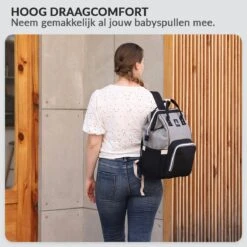 Buxibo Luier- En Verzorgingstas Inclusief USB Oplaadstation - Baby Rug Tas Met Isoleervak - Diaper Backpack Bag - Reis Rugzak - Grote Capaciteit - 23.8L - Zwart -Baby Kinderwagen Serie Winkel 1200x1200 140