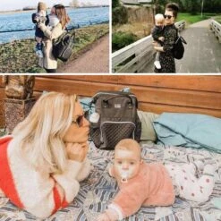 NanaBeebi Luiertas Rugzak Met Verschoonmatje - Zwart - Inclusief Flessenwarmhouder - Kinderwagenhaken En Isoleervak -Baby Kinderwagen Serie Winkel 1200x1200 179