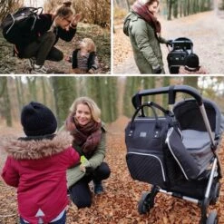 NanaBeebi Luiertas Rugzak Met Verschoonmatje - Zwart - Inclusief Flessenwarmhouder - Kinderwagenhaken En Isoleervak -Baby Kinderwagen Serie Winkel 1200x1200 180
