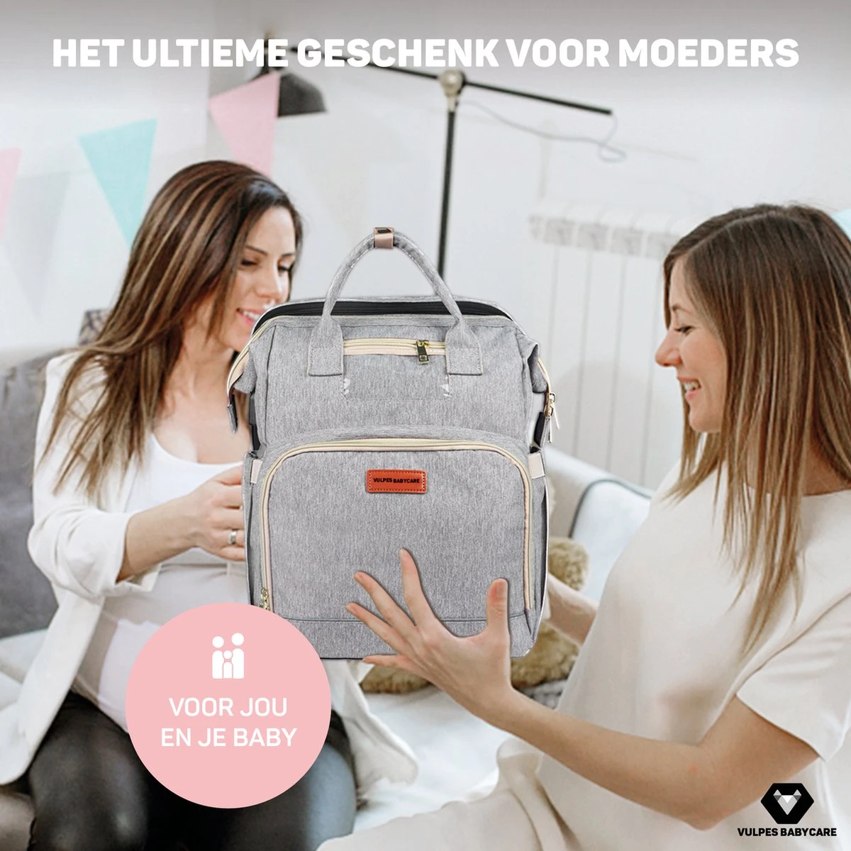 Vulpes BabyCare® Luiertas Rugzak - Luiertassen Met Babybed - Grote Luiertas Met Wieg- Luiertas Verzorgingstas Met Babybedje - Verzorgingsrugzak - Grijs 9 Vulpes BabyCare® Luiertas Rugzak - Luiertassen Met Babybed - Grote Luiertas Met Wieg- Luiertas Verzorgingstas Met Babybedje - Verzorgingsrugzak - Grijs - Afbeelding 9