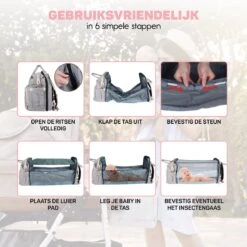 Vulpes BabyCare® Luiertas Rugzak - Luiertassen Met Babybed - Grote Luiertas Met Wieg- Luiertas Verzorgingstas Met Babybedje - Verzorgingsrugzak - Grijs 23 Vulpes BabyCare® Luiertas Rugzak - Luiertassen Met Babybed - Grote Luiertas Met Wieg- Luiertas Verzorgingstas Met Babybedje - Verzorgingsrugzak - Grijs -Baby Kinderwagen Serie Winkel 1200x1200 185