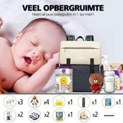 Miss Lulu Luier- En Verzorgingstas - Luiertas Met USB Oplaadstation - Baby Rug Tas Met Isoleervak - Reis Rugzak - Grote Capaciteit - Unisex/Jongens/Meisjes - Blauw (E1970 NY) -Baby Kinderwagen Serie Winkel 1200x1200 232