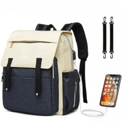 Miss Lulu Luier- En Verzorgingstas - Luiertas Met USB Oplaadstation - Baby Rug Tas Met Isoleervak - Reis Rugzak - Grote Capaciteit - Unisex/Jongens/Meisjes - Blauw (E1970 NY) -Baby Kinderwagen Serie Winkel 1200x1200 234