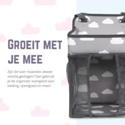 Casteleyn - Luier Organizer - Luiertas - Commodemandjes - Luierzak - Extra Ruim - Verstelbaar - Waterdicht - Wolkjes -Baby Kinderwagen Serie Winkel 1200x1200 284