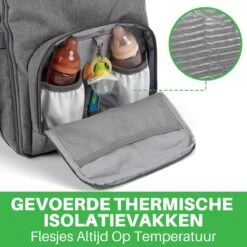 Brisby Slijtvaste Luiertas – Verzorgingstas – Met Buggymontage -Donkergrijs -Baby Kinderwagen Serie Winkel 1200x1200 291