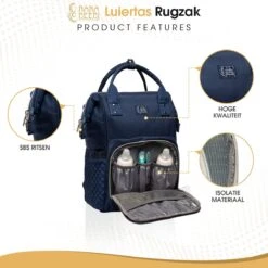 NanaBeebi Luiertas - Rugzak - Met Isoleervak - Blauw- Inclusief Flessenwarmhouder En Kinderwagenhaken 12 NanaBeebi Luiertas - Rugzak - Met Isoleervak - Blauw- Inclusief Flessenwarmhouder En Kinderwagenhaken -Baby Kinderwagen Serie Winkel 1200x1200 343