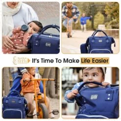 NanaBeebi Luiertas - Rugzak - Met Isoleervak - Blauw- Inclusief Flessenwarmhouder En Kinderwagenhaken 13 NanaBeebi Luiertas - Rugzak - Met Isoleervak - Blauw- Inclusief Flessenwarmhouder En Kinderwagenhaken -Baby Kinderwagen Serie Winkel 1200x1200 344