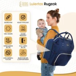 NanaBeebi Luiertas - Rugzak - Met Isoleervak - Blauw- Inclusief Flessenwarmhouder En Kinderwagenhaken 14 NanaBeebi Luiertas - Rugzak - Met Isoleervak - Blauw- Inclusief Flessenwarmhouder En Kinderwagenhaken -Baby Kinderwagen Serie Winkel 1200x1200 345