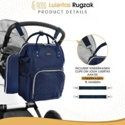 NanaBeebi Luiertas - Rugzak - Met Isoleervak - Blauw- Inclusief Flessenwarmhouder En Kinderwagenhaken 15 NanaBeebi Luiertas - Rugzak - Met Isoleervak - Blauw- Inclusief Flessenwarmhouder En Kinderwagenhaken -Baby Kinderwagen Serie Winkel 1200x1200 346