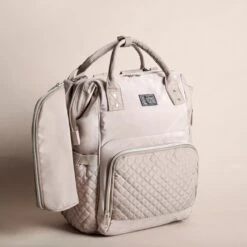 NanaBeebi Luiertas Rugzak Met Verschoonmatje - Beige Taupe - Inclusief Flessenwarmhouder - Kinderwagenhaken En Isoleervak -Baby Kinderwagen Serie Winkel 1200x1200 361