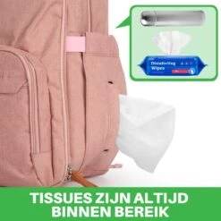 Brisby Slijtvaste Luiertas – Verzorgingstas – Met Buggymontage - Roze -Baby Kinderwagen Serie Winkel 1200x1200 376