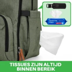 Brisby Slijtvaste Luiertas – Verzorgingstas – Met Buggymontage - Groen -Baby Kinderwagen Serie Winkel 1200x1200 398