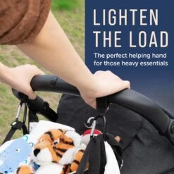 BOTC Kinderwagen Tassenhaakjes - Leer - Haakjes Voor Tassen - Set Van 2 - Leather - Extra Stevig - Buggy Haakjes - Zwart -Baby Kinderwagen Serie Winkel 1200x1200 555