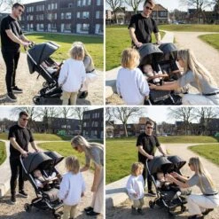 Deryan Luxe Rolo X2 Dubbele Buggy - Duo Buggy - Grijs -Baby Kinderwagen Serie Winkel 1200x1200 799