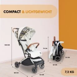 Deryan Luxe Rolo Luxe Lichtgewicht Buggy - Zoo Creme 27 Deryan Luxe Rolo Luxe Lichtgewicht Buggy - Zoo Creme -Baby Kinderwagen Serie Winkel 1200x1200 846