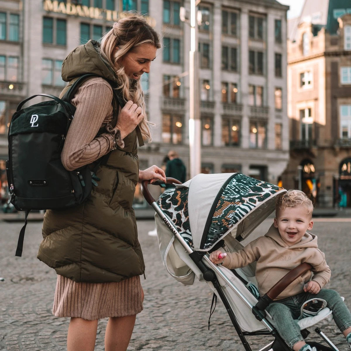 Deryan Luxe Rolo Luxe Lichtgewicht Buggy - Zoo Creme 19 Deryan Luxe Rolo Luxe Lichtgewicht Buggy - Zoo Creme - Afbeelding 19