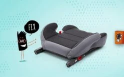 Babyauto Zitverhoger Vista Fix Booster Groep 3 Isofix Stoelverhoger - Grijs -Baby Kinderwagen Serie Winkel 1200x750